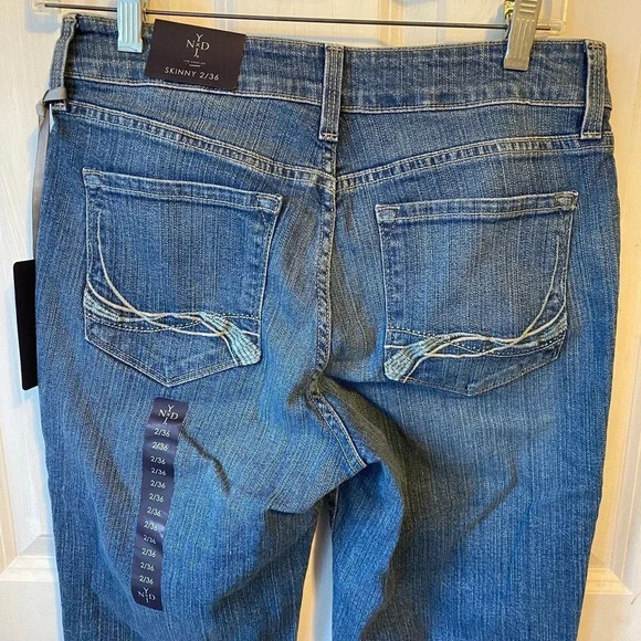 NWT NYDJ Original Slimming Fit Skinny Blue Jeans Women Size 2/36 Pockets - Picture 7 of 7